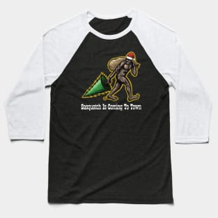 Bigfoot Santa Baseball T-Shirt